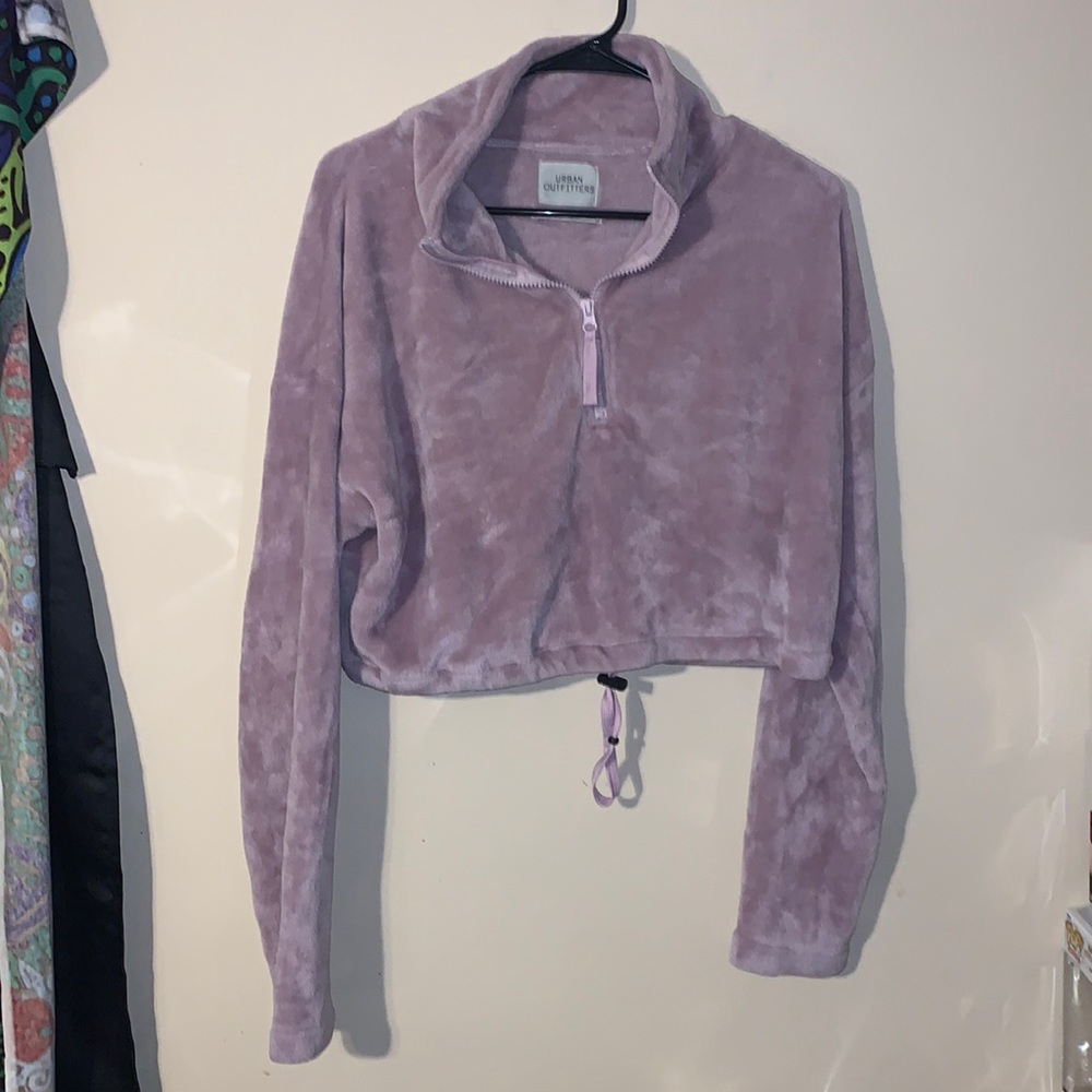 Urban Outfitters Medium Purple Fleece Half Jacket womens